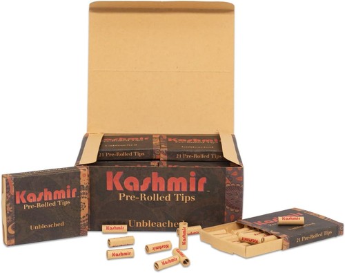 Kashmir unbleached filter tips - unbleached,